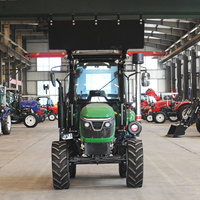 Tracteur agricole Topsense de haute qualité EPA CE COC 4x4 diesel, tracteur à roues petites et bon marché avec chargeur frontal
