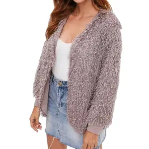 king Young Feather Wholesale Long Sleeve Cardigan Women Wide-waisted <strong>Threads</strong> Embellished Open Jacket <strong>Coat</strong> Blazers Pour Femmes - Product Image 1