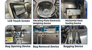 Machine d'emballage automatique à plaque vibrante de haute précision pour le comptage et l'alimentation de sacs préformés, pour les industries de la quincaillerie, des produits chimiques et alimentaires - Product Image 6