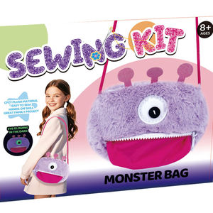 Kit de couture pour sac à dos en peluche monstre qui brille dans le noir, DIY, pour filles, cadeau créatif - Product Image 4