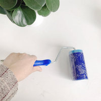 Rouleau anti-poils pour animaux à long manche lavable - Nettoyeur de poils de chien et de chat autonettoyant pour meubles, tapis et canapés - Support DDP usine