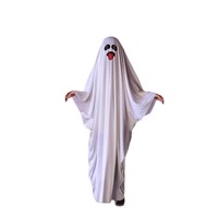 Costume de performance en polyester d'horreur Halloween transfrontalier Cosplay Party White Ghost Masquerade Cape adulte unisexe