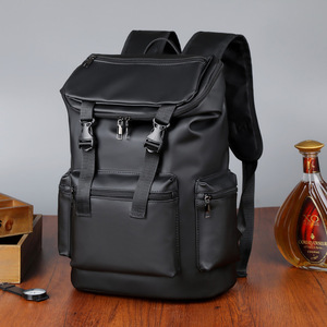 I Will Be 11 Men's Business <b>Backpack</b> <b>15</b> <b>Inches</b> <b>Laptop</b> Capacity Travel Schoolbag Solid Color PVC Material - Product Image 2