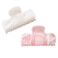 Nouvel Arrivage Pince à Cheveux Style Coréen à Motif Marbré Dégradé, Accessoire pour Chignon Arrière de Tête pour Femme, Logo Personnalisé