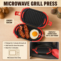 Plaque de cuisson en silicone réutilisable pour micro-ondes, accessoires de cuisine, plateau de cuisson antiadhésif pour micro-ondes