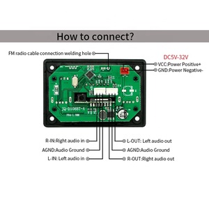 Bộ USB BT 5.0 Không Dây Màu Xanh Dương Răng Bộ Giả<span class=keywords><strong>i</strong></span> Mã Mô-đun Máy Nghe Nhạc MP3 Bảng Mạch Giả<span class=keywords><strong>i</strong></span> Mã Placa 5V-32V - Product Image 4
