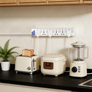 Regleta de Enchufes Universal con Certificación <span class=keywords><strong>AOTA</strong></span> CE, 13A 250V, 5 Tomas, USB-C, Cable de 3m, para Hogar y Oficina en Oriente Medio y Sudeste Asiático - Product Image 5