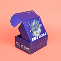 Boîte d'emballage en carton ondulé pliable rigide avec logo personnalisé en relief, fourniture d'usine d'éponges, boîtes d'expédition pour cosmétiques, chaussures, vêtements, cadeaux