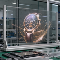 Écran de film LED transparent HD pour affichage numérique monté sur verre