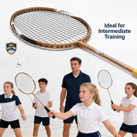 Vente en gros directe usine : Ensemble de raquettes de badminton défensives en fibre de carbone mixte, super légères, durables, haute rigidité, écologiques