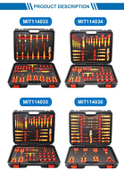 Ensemble d'outils à main isolés VDE 55 pièces, kit de réparation pour électriciens en chrome-vanadium avec clé à douille et pinces