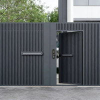Portail Coulissant en Aluminium Découpé au Laser, Design Personnalisé, Style Moderne, pour Allée de Maison de Village et Résidentielle – Prix Compétitifs