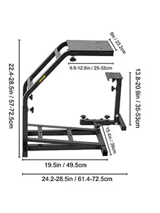 Soporte <span class=keywords><strong>para</strong></span> <span class=keywords><strong>Volante</strong></span> de Carreras Sihao, Soporte Ajustable <span class=keywords><strong>y</strong></span> Plegable <span class=keywords><strong>para</strong></span> Simulador de Carreras G29 G27 G25, <span class=keywords><strong>Pedales</strong></span> de Simulador NO Incluidos - Product Image 3