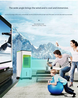 Mini-Refroidisseur d'Air Portable 8L avec Fonction Purificateur, Ventilateur à Refroidissement par Eau Silencieux, Prise US 220V, pour Climatisation