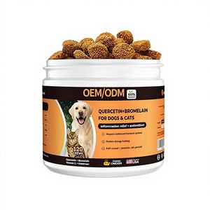 Suplemen Nutrisi Hewan Peliharaan OEM/ODM 100% Bahan Alami dengan <span class=keywords><strong>Vitamin</strong></span> C Antioksidan, Tablet Kunyah Probiotik Hewan Peliharaan - Product Image 1