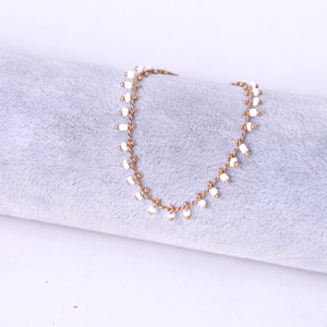 N65001 de moda al por mayor de 4 piezas de pulsera conjunto de joyas chapado en oro cadena semilla grano círculo pulsera del encanto para las mujeres - Product Image 3