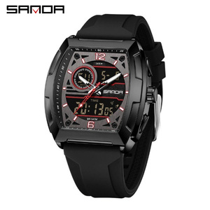 Reloj Deportivo Digital Sanda 6329 con Forma de Barril para Adolescentes, Multifuncional, Luminoso e Impermeable - Product Image 1