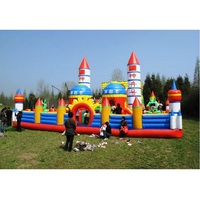 Énorme avion de navette spatiale gonflable videur gonflable parcours d'obstacles jeu de sport interactif pour enfants et adultes