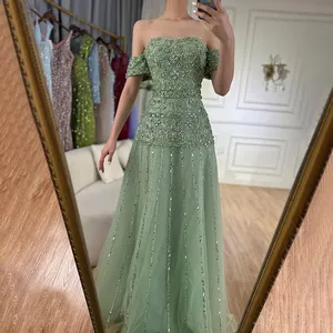 Abito da sera con perline caramello a trapezia <span class=keywords><strong>sereno</strong></span> 2024 da collina a tracolla per l'occasione saudita LA72709 personalizzato - Product Image 3