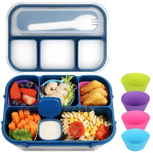 Hot Sale Dericsson 5 <b>Compartment</b> Square Plastic Bento <b>Lunch</b> <b>Box</b> Microwave Safe 1-3L for School Kids Busy Schedules - Product Image 1