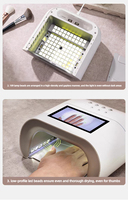 Lampe à ongles professionnelle intelligente à capteur IA, séchoir LED UV pour gel, respectueux de la peau, séchage rapide 120s, pour manucure et pédicure en salon, portable, 365nm, ABS