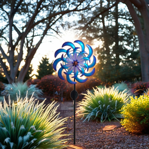 Sculpture de <span class=keywords><strong>moulin</strong></span> à <span class=keywords><strong>vent</strong></span> en fibre optique à LED alimentée par le métal, lumière <span class=keywords><strong>solaire</strong></span> avec batterie pour une utilisation en extérieur dans le <span class=keywords><strong>jardin</strong></span> - Product Image 5