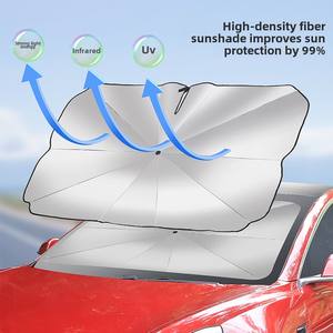 <span class=keywords><strong>Pare</strong></span>-<span class=keywords><strong>soleil</strong></span> avant pliable pour T-esla modèle <span class=keywords><strong>3</strong></span> <span class=keywords><strong>pare</strong></span>-<span class=keywords><strong>soleil</strong></span> en maille de protection UV avec installation anti-éblouissement facile à soulever - Product Image 2