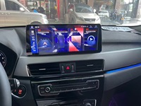 Radio Mobil Dashboard 4G Multimedia Qualcomm Android GPS Layar Terpisah 360 CarPlay dengan Bingkai Aluminium Super Tipis 12,8 inci untuk BMW