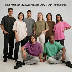 Vintage Acid Wash T Shirt 100% Cotton 230g Wash Tee Low Cost Custom Logo Streetwear Blank Men Women Oversized T-Shirt TKAN849 - Product Image 2