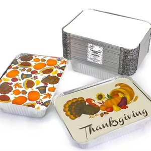 Hot Sales Rectangular Disposable Packing Box Aluminum <b>Foil</b> <b>Container</b> - Product Image 3