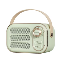 Haut-parleur Bluetooth portable vintage avec logo personnalisé, mini rétro, prend en charge la carte TF, USB, AUX, haut-parleur sans fil pour la décoration de la maison, cadeau
