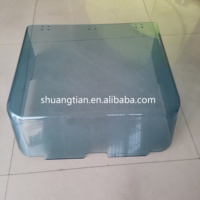 Couverture de coque d'installation médicale d'instrument de diagnostic en plastique acrylique bleuâtre d'OEM, grand vide épais formant le service