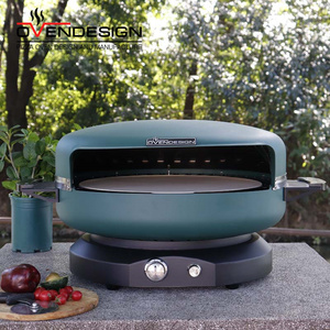 Horno de Pizza de Acero Inoxidable de 19 Pulgadas para Exteriores, a Gas, de Instalación Independiente, Color Verde, para Uso Doméstico - Product Image 1