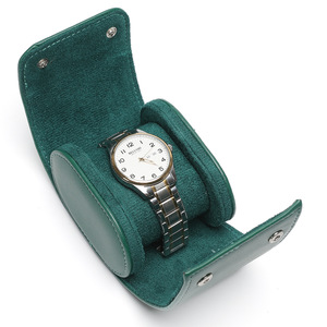 Estuche de Viaje para Relojes de Cuero de Alta Calidad, Personalizable en Color, con Diseño de Inserto, Accesorio de Moda Elegante - Product Image 1