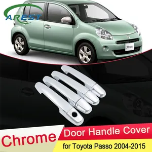 ToyotaためPasso M300 M600 2004〜2015 Chrome Door HandleためPerodua MyVi Subaru Justy Cover Trim Car Catch Styling Accessories