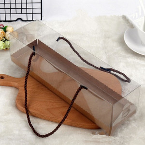 Caja Rectangular Transparente de Plástico PET para <span class=keywords><strong>Mousse</strong></span> y Bizcochos Suizos, para Llevar en la Mano - Product Image 5