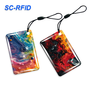 Porte-clés NFC étanche personnalisé 13,56 MHz 1K avec <span class=keywords><strong>carte</strong></span> RFID en époxy et puce F08 pour contrôle d'accès et recharge de moto - Product Image 2