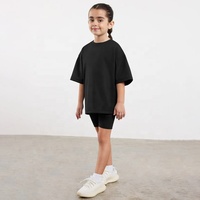 Vente en gros de vêtements d'été vierges 2025 personnalisés ensemble de shorts de vélo pour petites filles ensembles de vêtements pour filles