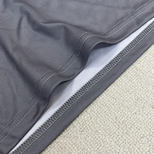 Camisetas deportivas informales personalizadas para hombre, material de Jersey de poliéster/algodón con cremallera y diseño impreso por sublimación en blanco - Product Image 5