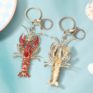 Porte-clés pendentif mousqueton vintage en métal, motif dessin animé de crabe marin - Étanche, léger, cadeau créatif - Product Image 3