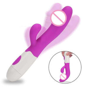 Vibratore <span class=keywords><strong>Rabbit</strong></span> per Punto G, Stimolatore Clitorideo, Massaggiatore a Doppio Motore, Dildo, Giocattolo Sessuale per Donne, 100% Impermeabile, con Batteria Integrata - Product Image 1