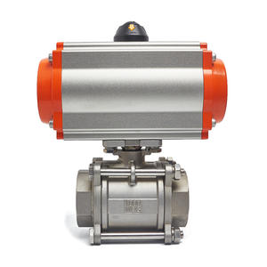 วาล์วบอลแบบเกลียวตรง Q611F-16P ทนความร้อนสูง ใช้ลม  ทำจากสแตนเลส 304 แบบสามชิ้นภายใน - Product Image 4