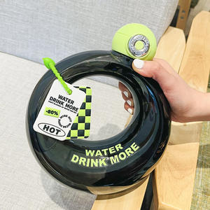 Botella de Agua Portátil de Plástico con Pajita, Diseño de Donut, 420 ml, Libre de BPA, para Niños, Venta al por Mayor MAIMA - Product Image 3