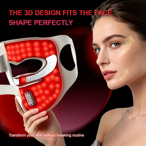 Masque <span class=keywords><strong>facial</strong></span> LED EYCO 630nm 850nm, <span class=keywords><strong>appareil</strong></span> de luminothérapie rouge avec patch rafraîchissant, fabricant OEM ODM - Product Image 2