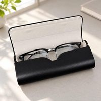 Étui à lunettes en cuir à ouverture magnétique, étui à lunettes de soleil à doublure douce, porte-lunettes pour hommes et femmes