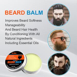 2025 yeni sakal balsamı balmumu Vegan bitkisel nemlendirici besleyici tıraş sakal uzatma krem bakım OEM - Product Image 4