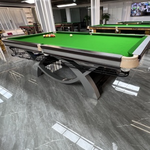 Table de <span class=keywords><strong>billard</strong></span> professionnelle en bois de chêne vert durable de 9 pieds avec jeu de <span class=keywords><strong>billard</strong></span> américain <span class=keywords><strong>8</strong></span> boules et poches en cuivre pour usage commercial - Product Image 3