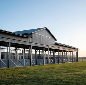 Abri pour chevaux à structure en acier durable de conception moderne personnalisable Abri pour bétail Abri pour chevaux à structure en acier - Product Image 6