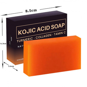 Natural Vegan Handmade <b>Kojic</b> <b>Acid</b> <b>Soap</b> Bar Turmeric Collagen Vitamin C Whitening for Face Body All Skin Types Regular Size Adult - Product Image 1