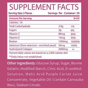 Caliente Etiqueta Privada vitamina y suplementos vegano biotina colágeno gomitas pelo piel uñas para adultos suplemento de hierbas - Product Image 3